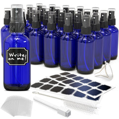 Nevlers blue glass spray bottles 4oz with UV protection for liquids