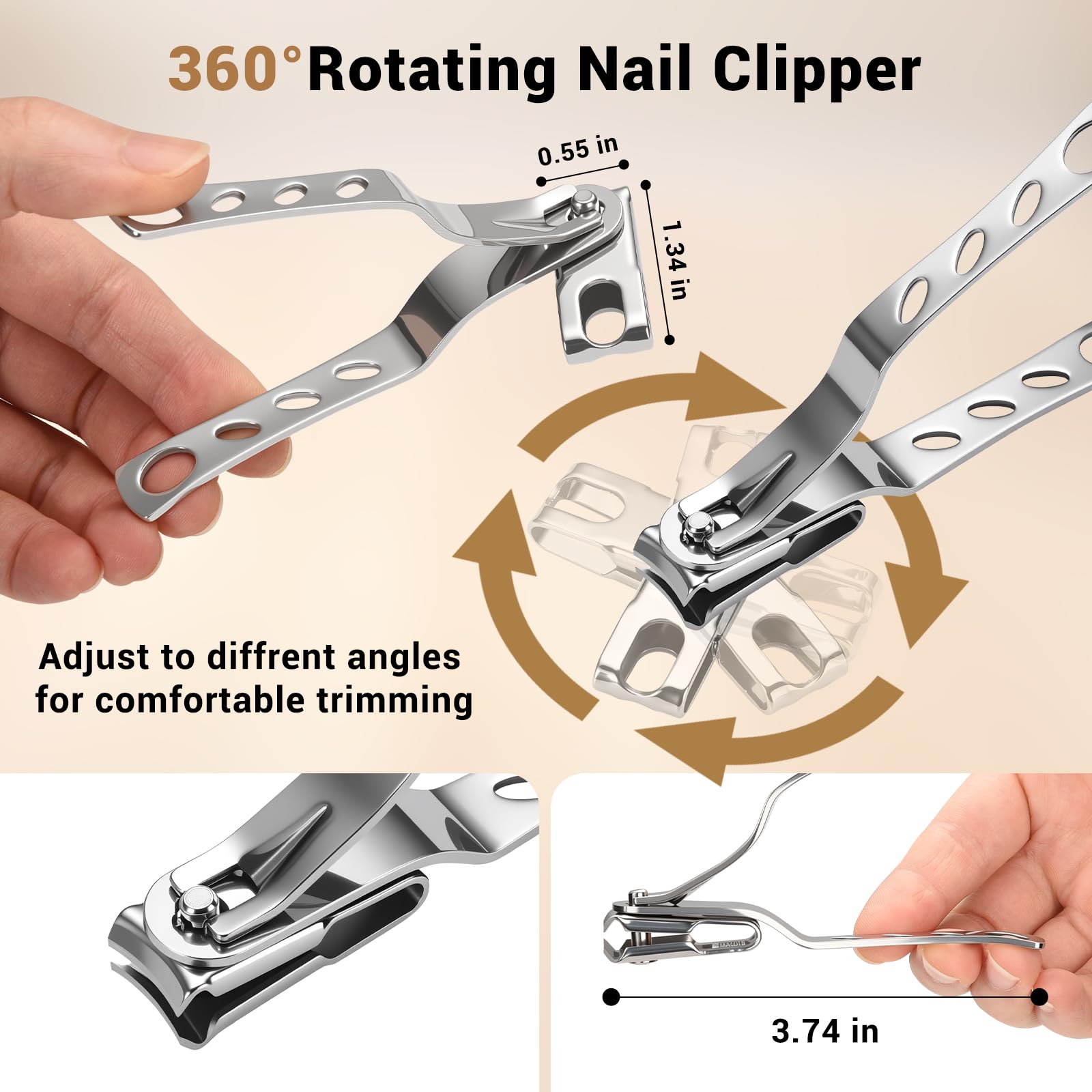 New Huing 45-degree slanted tip for precise corners and edges