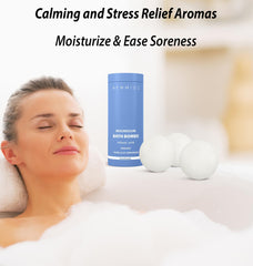 New Miuz bath bomb with shea butter delivers silky skin and spa-like pampering.