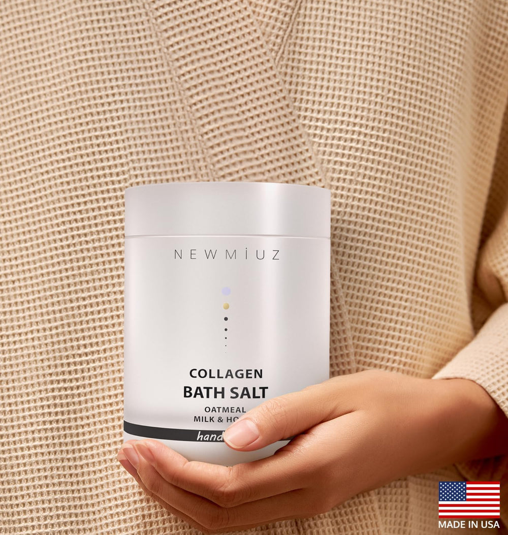 New Miuz Bath Salt dissolving in warm water for spa-like soak.