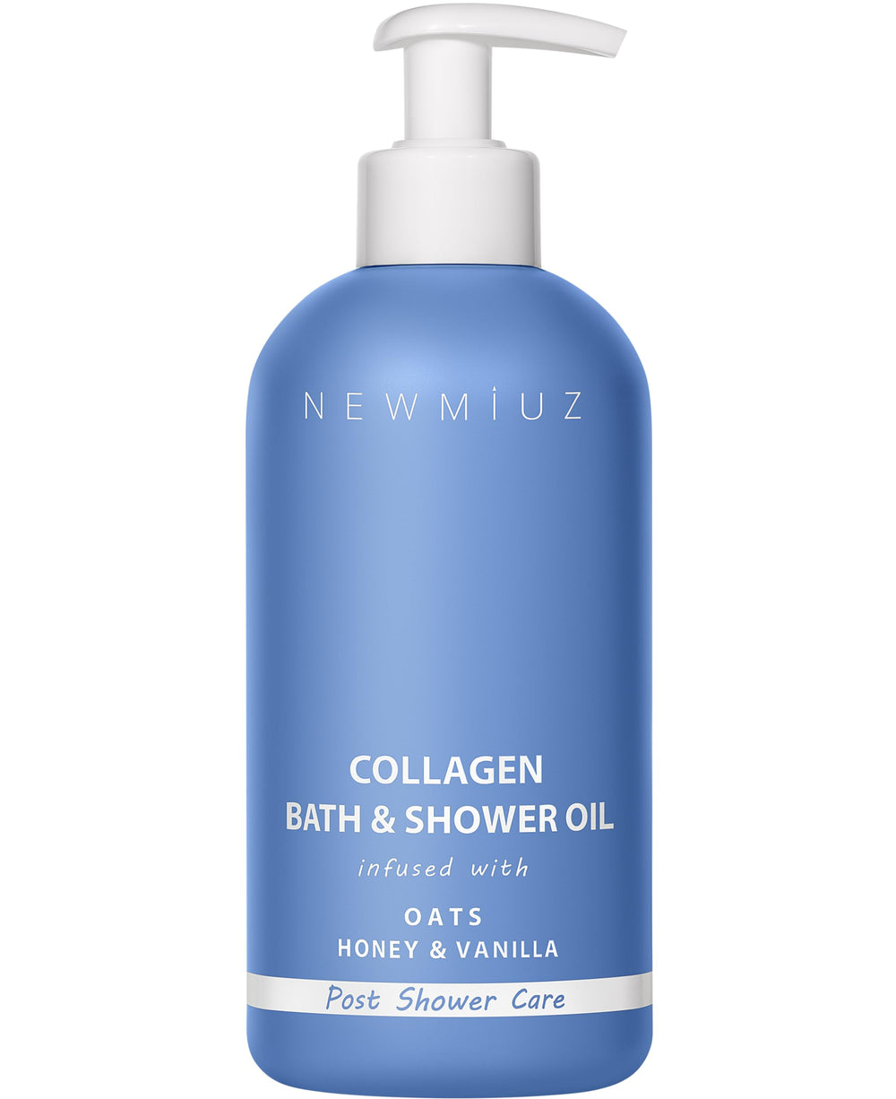 New Miuz Collagen InShower body application demonstrating quick post-shower hydration ritual