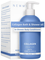 New Miuz Collagen InShower bottle front for hydrated skin and hard water protection