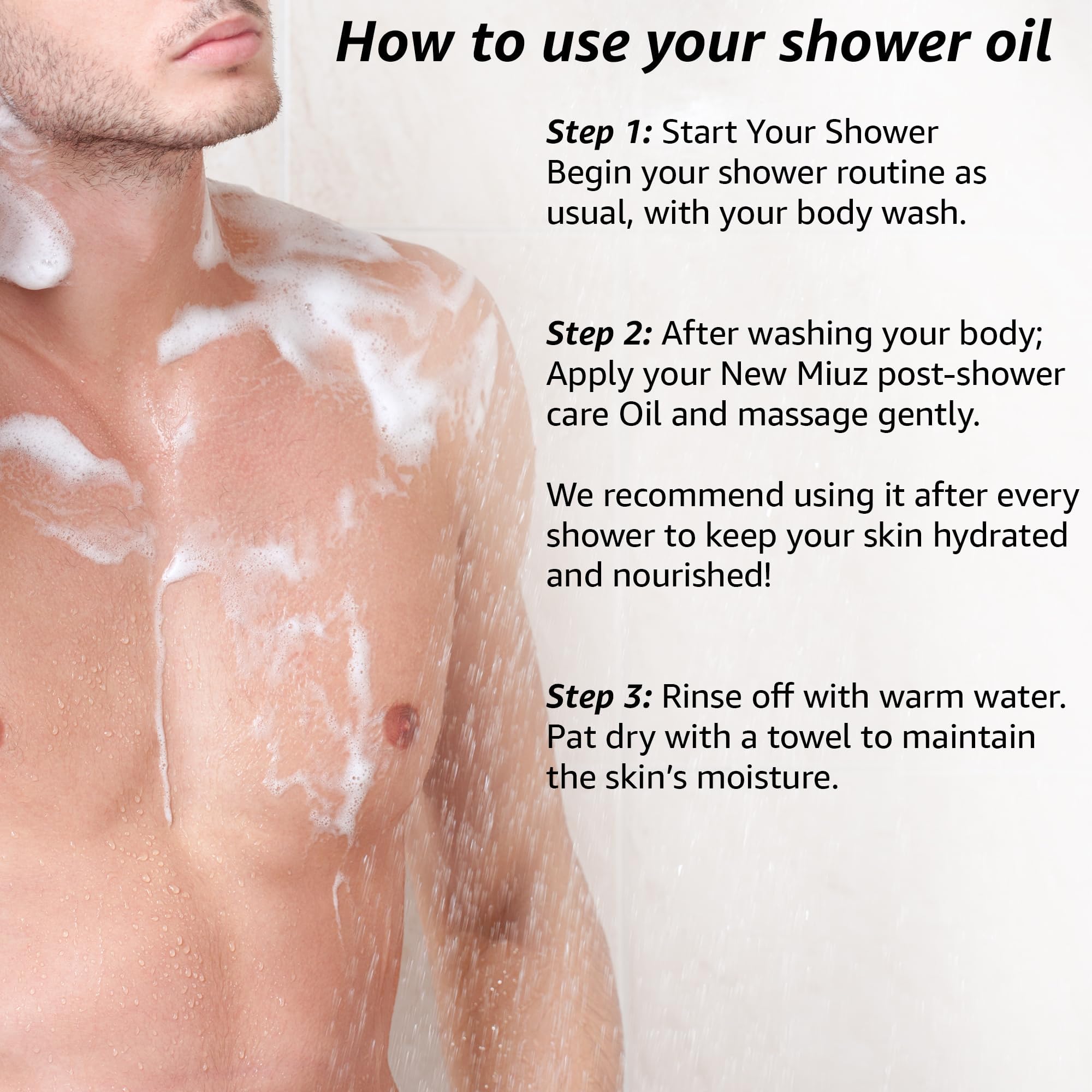 New Miuz Collagen InShower oats texture soothes and exfoliates during routine