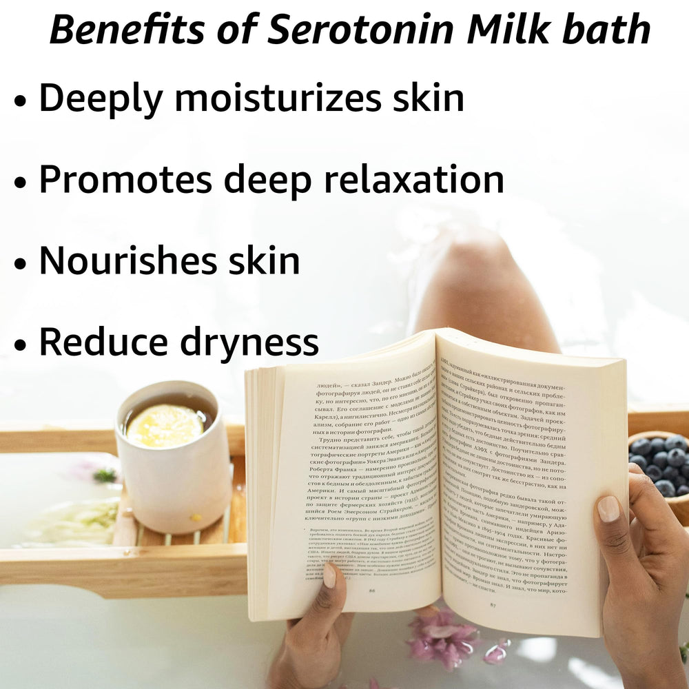 New Miuz creamy coconut lavender milk bath dissolution shows milky-water hydration for dry skin