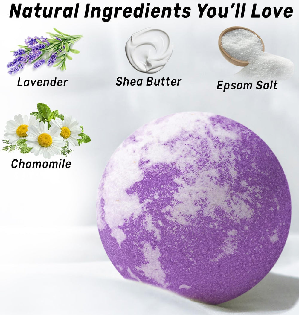 New Miuz Deep Sleep Bath Bomb Dissolving in Water shows slow fizz for a soothing soak.