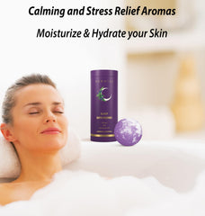 New Miuz Deep Sleep Bath Bomb Lavender Chamomile Infusion presents soothing oils for bedtime relaxation.