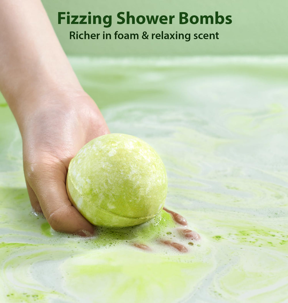 New Miuz lux bath bomb releasing steam for a calming soak.