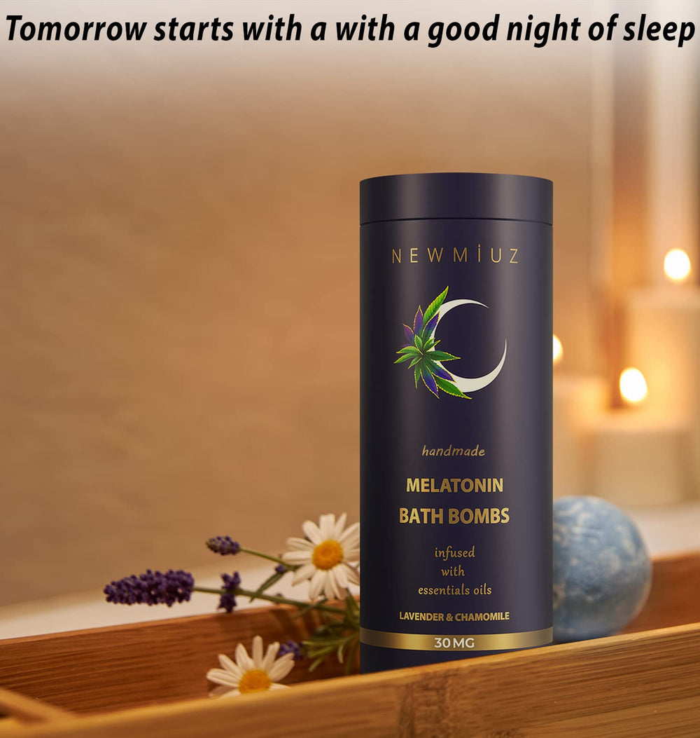 New Miuz Sleep Well bath bombs ready for a nighttime routine.