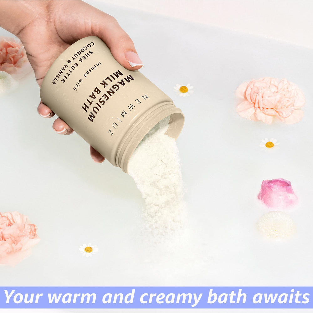 New Miuz vanilla aromatherapy oil component for calming bath experiences.