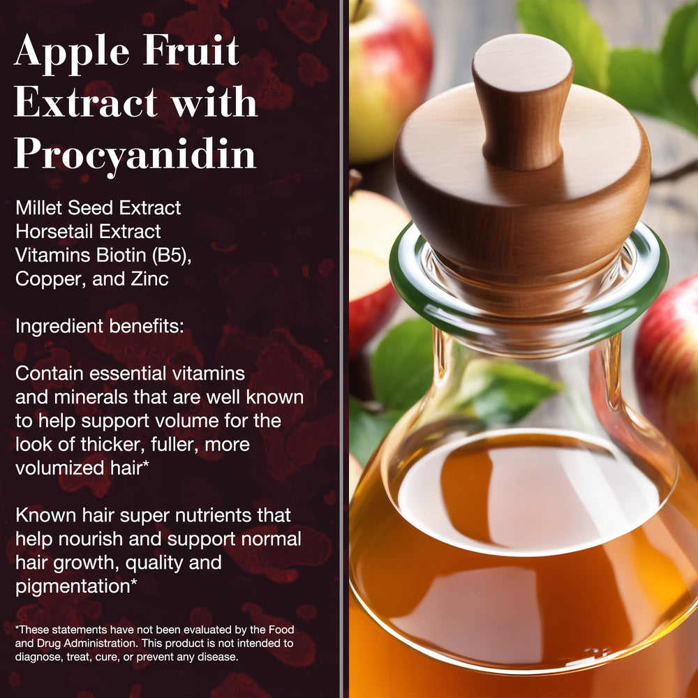 NEW NORDIC Hair Volume Tablets ingredients blend including apple biopectin and zinc