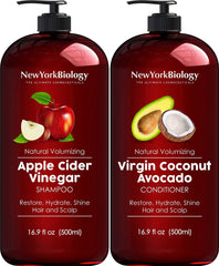 New York Biology Apple Cider Vinegar Shampoo bottle clarifying cleanse for refreshed scalp
