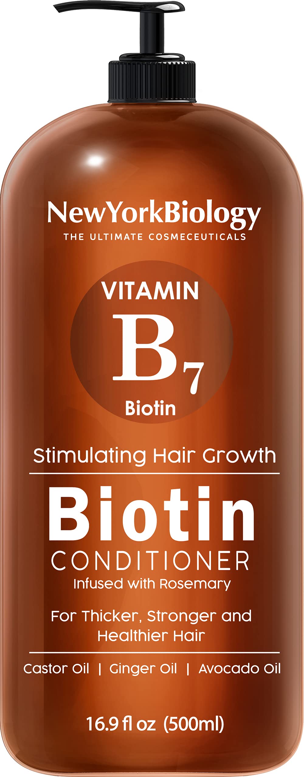 New York Biology Biotin Conditioner bottle provides lightweight moisture for all hair types.