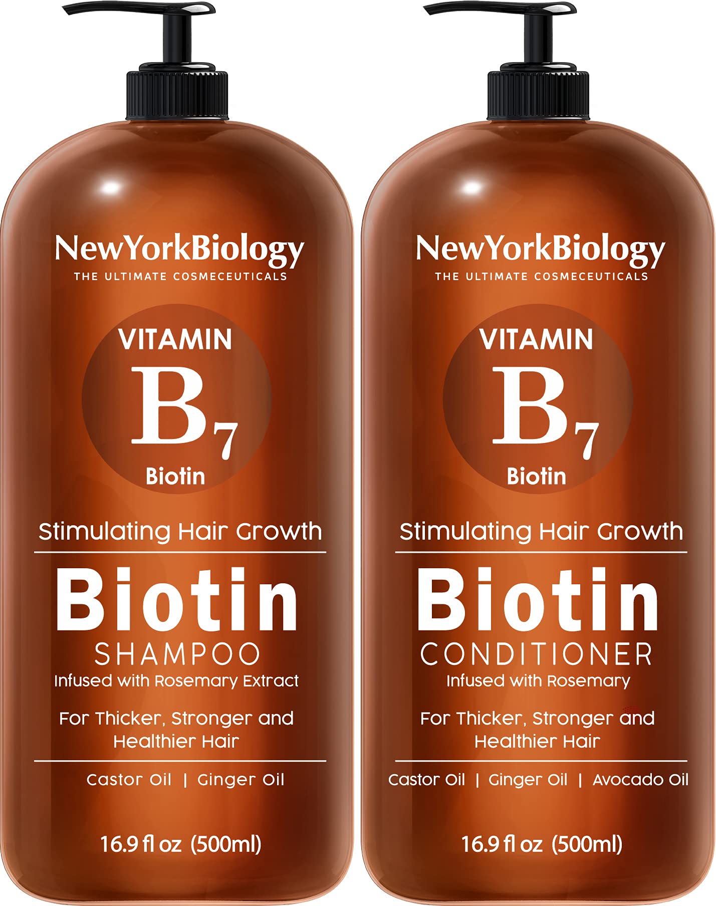 New York Biology Biotin Shampoo bottle highlights anti-dandruff benefits for a healthier scalp.
