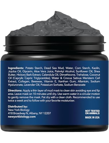 New York Biology Dead Sea Mud Mask application on the face for spa-like care