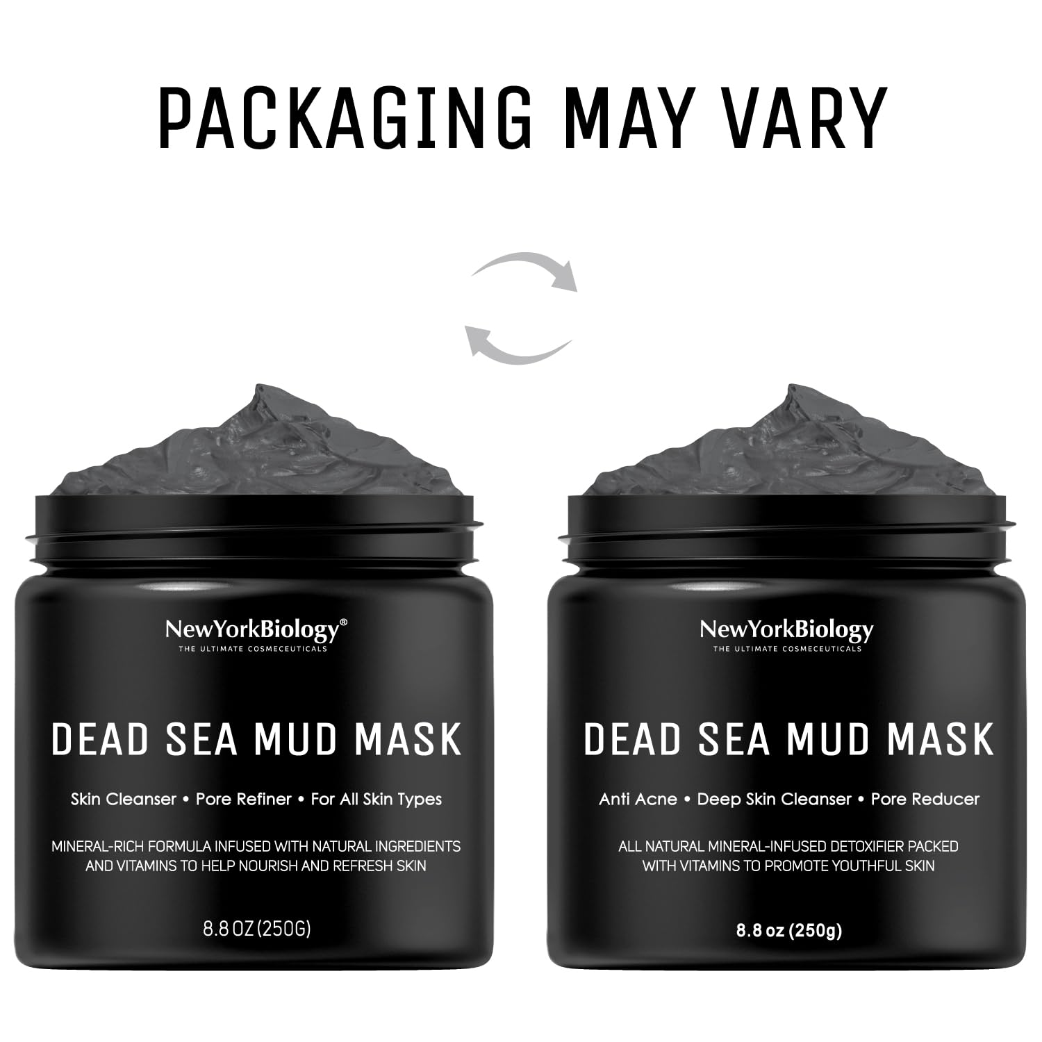 New York Biology Dead Sea Mud Mask application on oily skin for balanced shine.