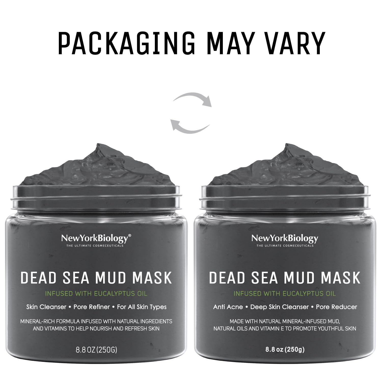 New York Biology Dead Sea Mud Mask eucalyptus leaves evoke refreshing spa ritual.