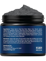 New York Biology Dead Sea Mud Mask face application demonstrates oil control and clearer-looking skin