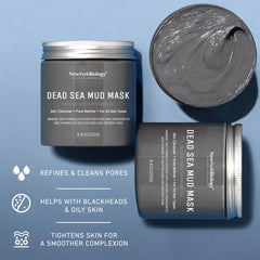New York Biology Dead Sea Mud Mask mineral mud energizes and purifies skin.