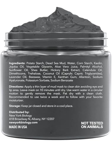 New York Biology Dead Sea Mud Mask spa routine ready for at-home treat.