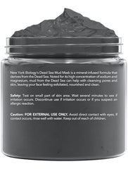 New York Biology Dead Sea Mud Mask texture close-up—gentle exfoliation and oil control.