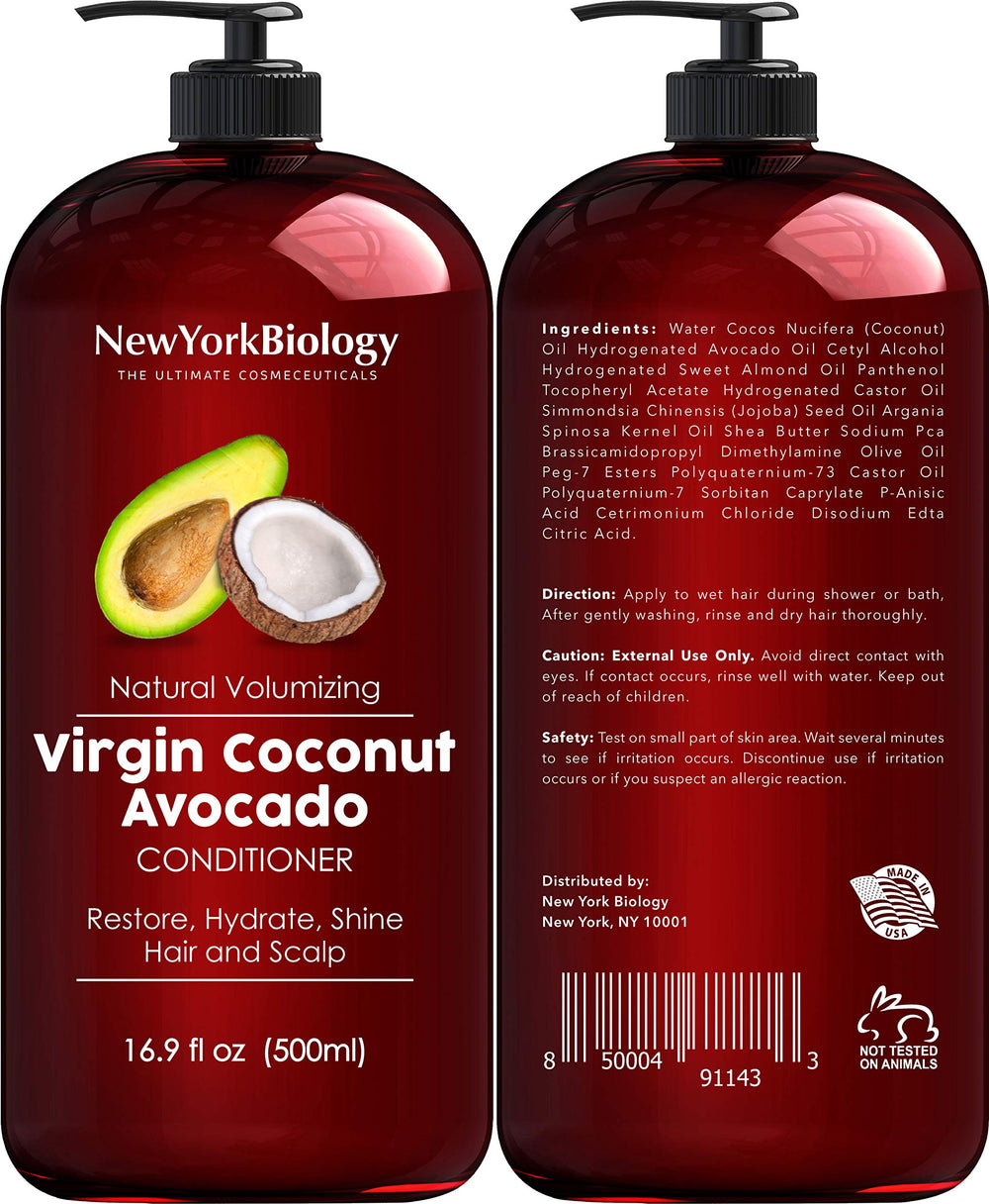 New York Biology shine-enhancing closeup shows glossy hair and healthy-looking strands