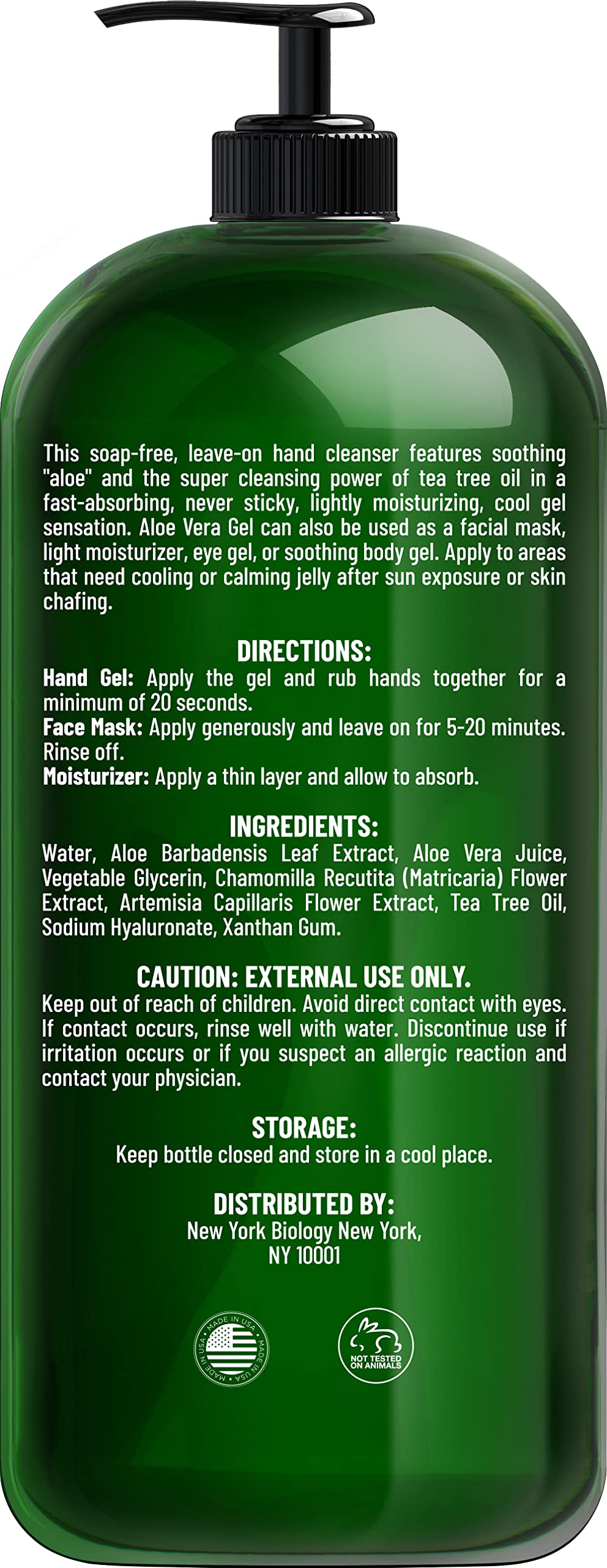 New York Biology after-sun application showing cooling gel texture