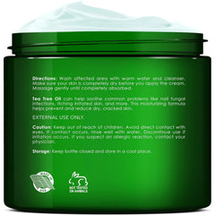 New York Biology Tea Tree Foot Cream packaging showcases value and USA-made quality.