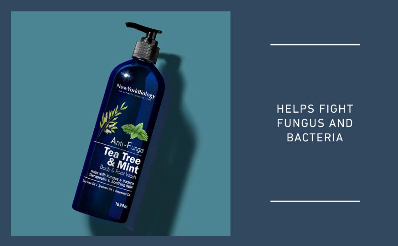 New York Biology Tea Tree Mint Body Wash pack-two for convenient daily use.