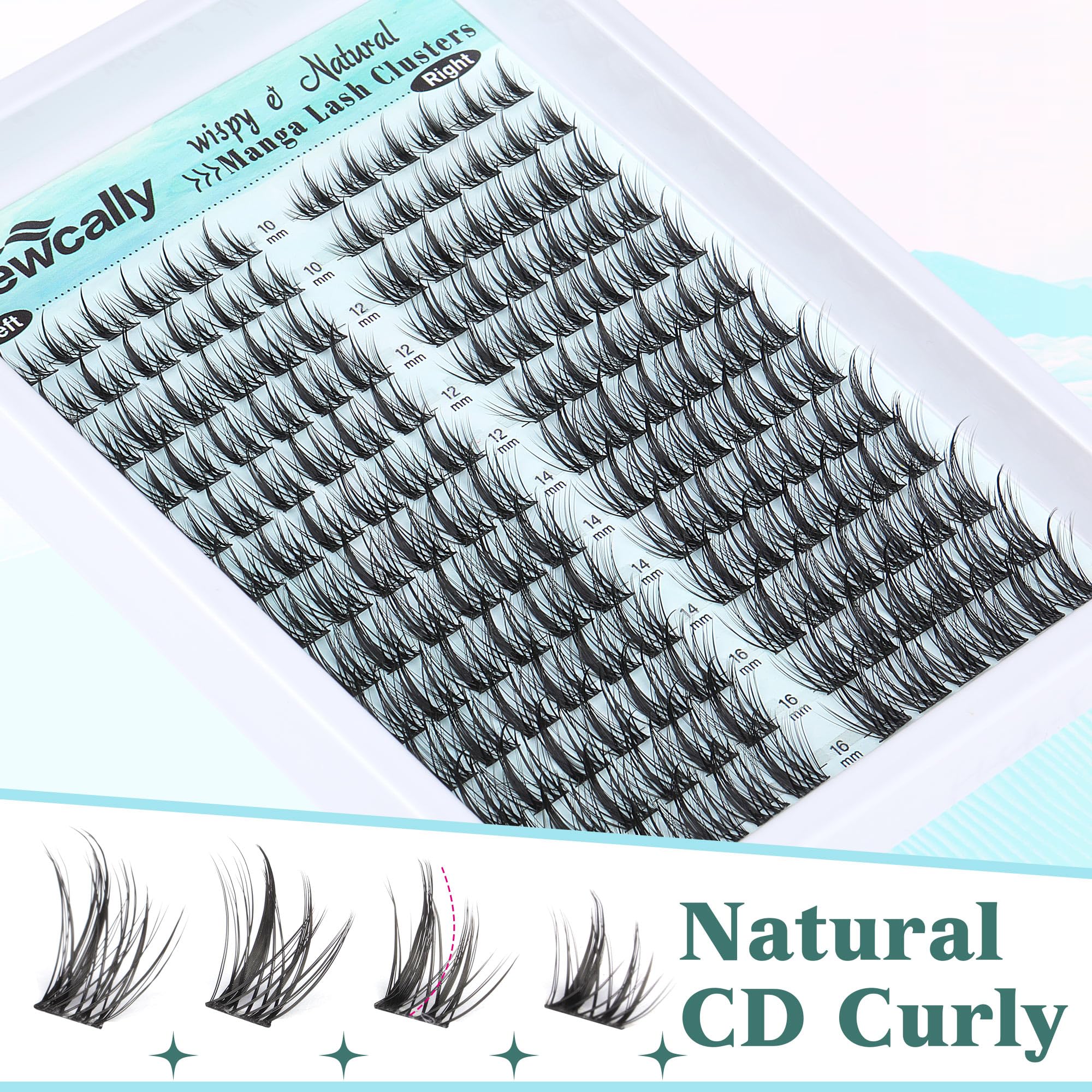 Newcally cd-curly lashes provide dimensional lift with natural curl