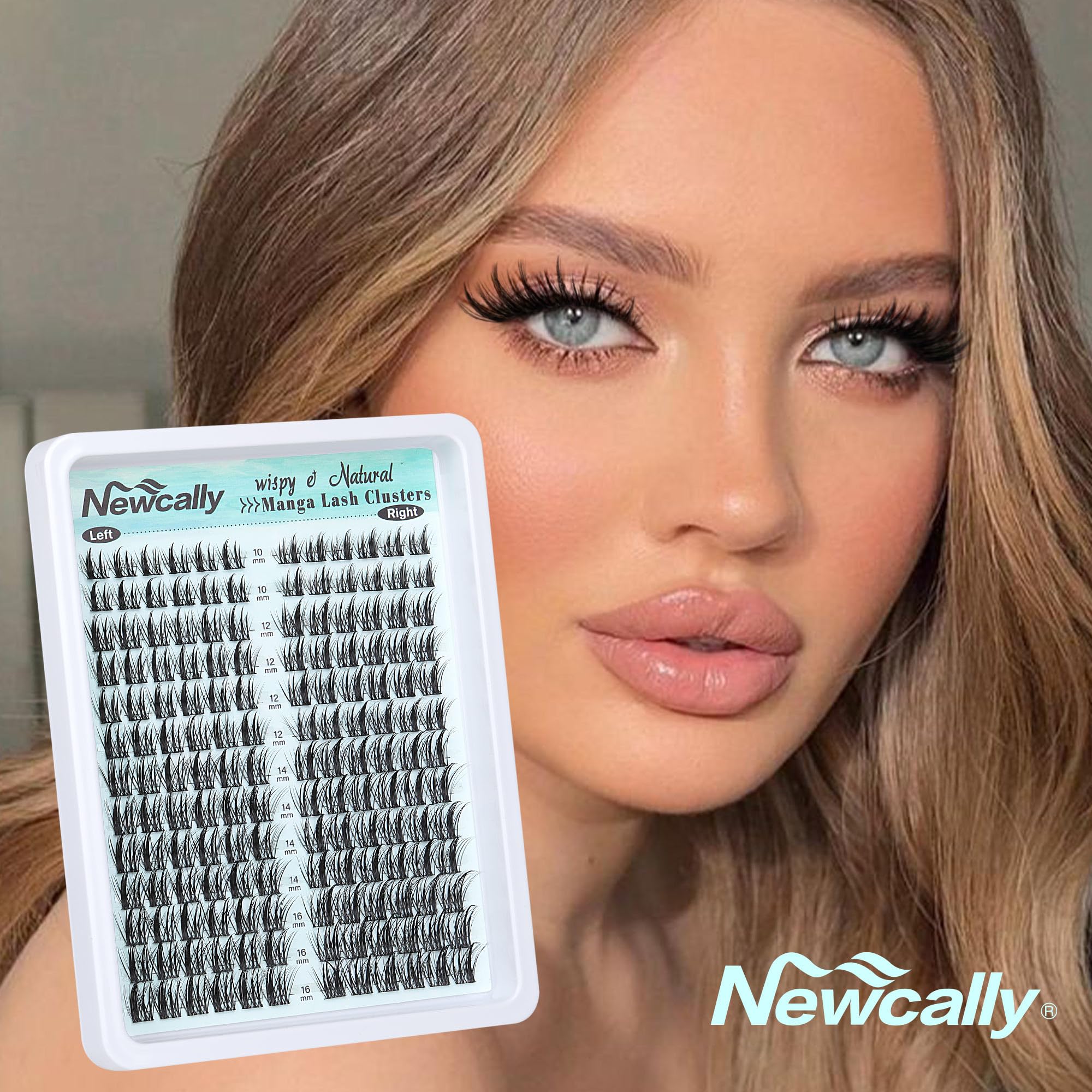Newcally eye-application close-up demonstrates easy DIY lash styling