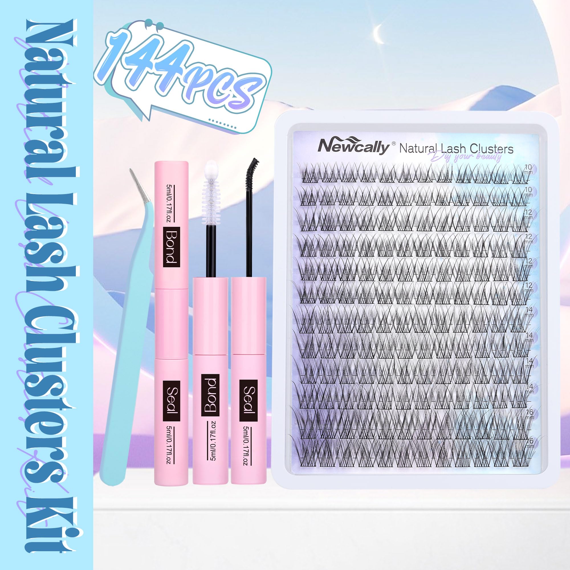 Newcally lash bond and seal included ensures secure wear and long-lasting hold