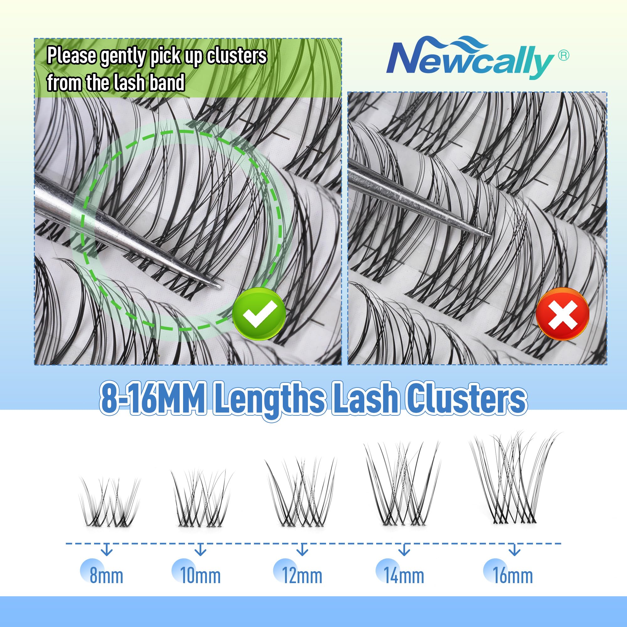 Newcally lash clusters kit beginner-friendly home-diy setup.