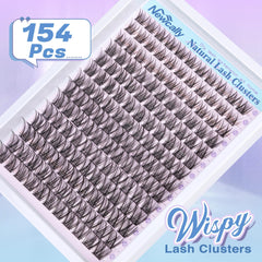 Newcally Lash Clusters Kit closeup bundle highlights lightweight clusters for comfortable natural-looking volume