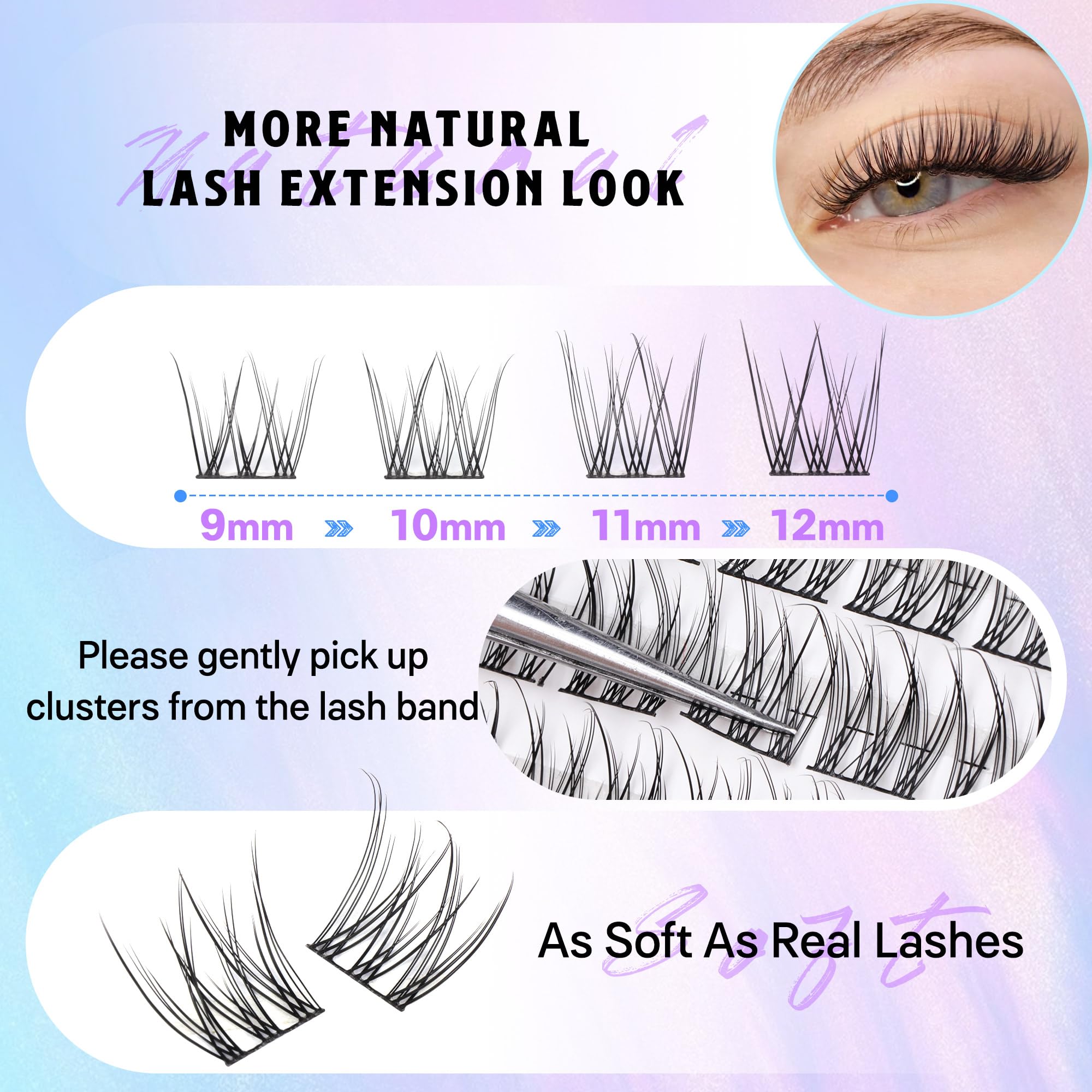 Newcally natural C-curly lashes keep bounce from every angle