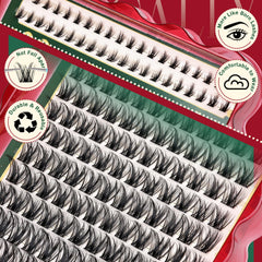 Bottom lashes detail from Newcally kit adds dimension for fuller eye look.