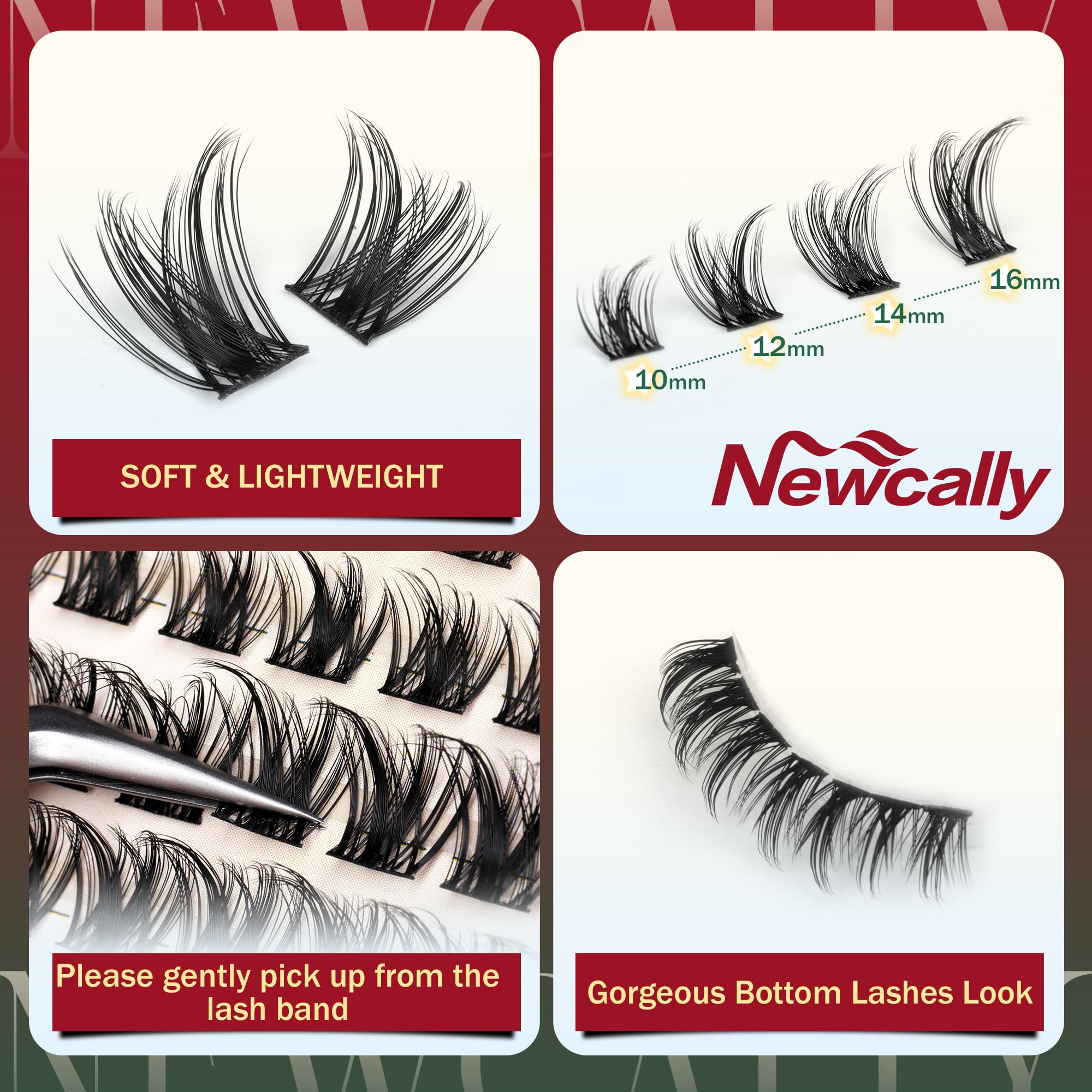 Daily wear-ready look with Newcally wispy clusters that stay comfortable.