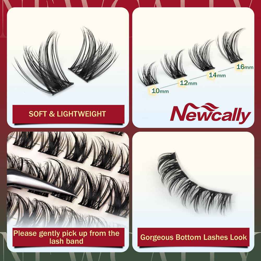Daily wear-ready look with Newcally wispy clusters that stay comfortable.