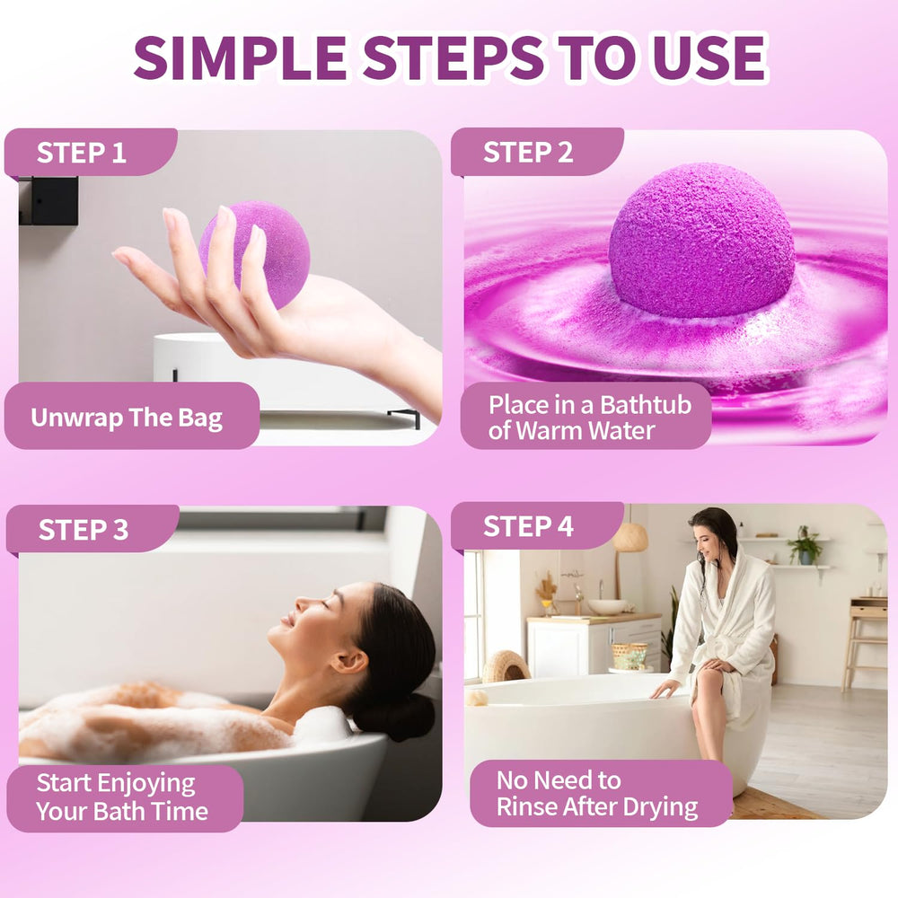 NEWFEIFAN bath bombs individually wrapped for consistent quality and gifting appeal