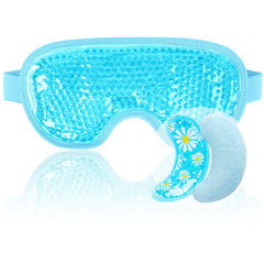 NEWGO cooling eye mask plush backing for gentle comfort and soothing relief.