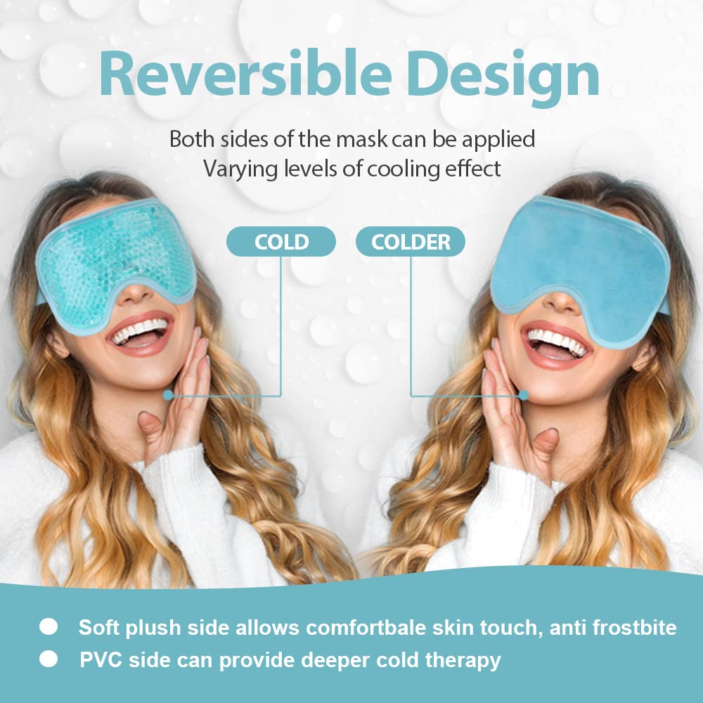 NEWGO eye mask ice pack targeted at headaches with direct-contact cooling
