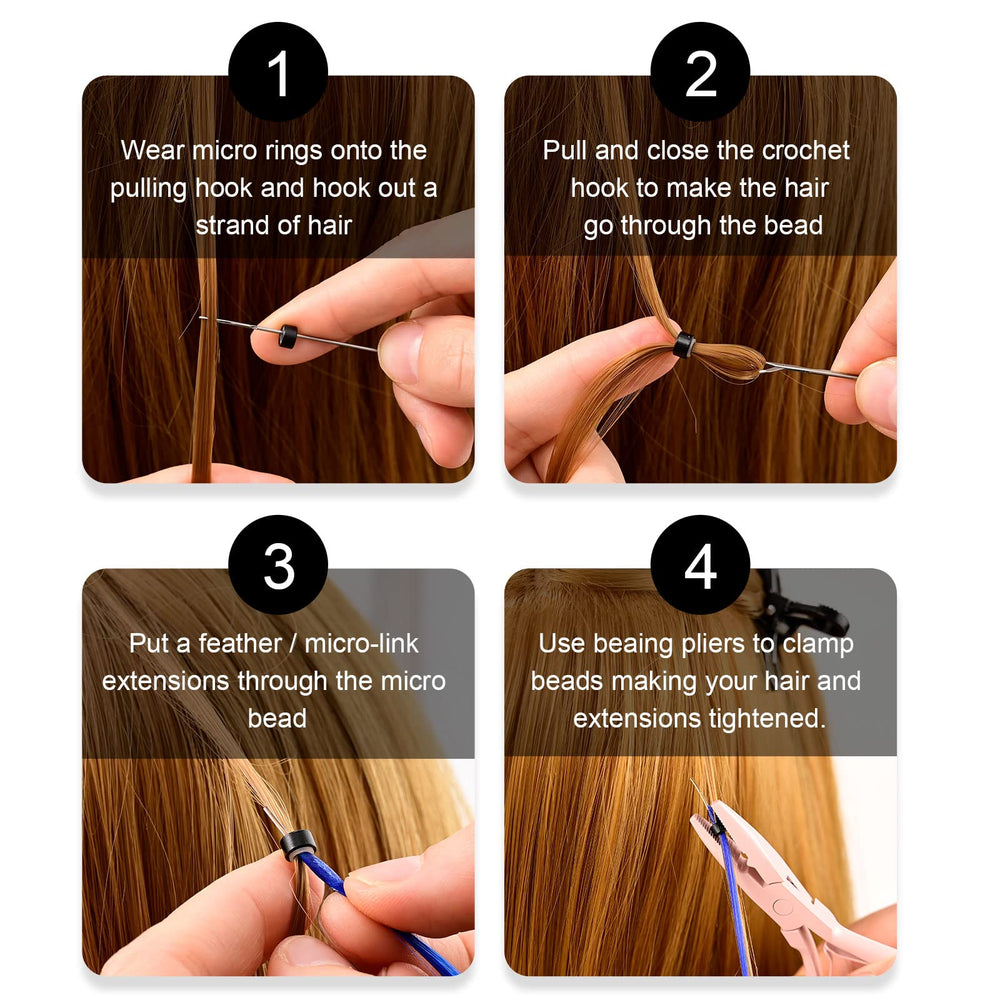 NEWISHTOOL accesorios extensiones rosa, kit práctico para montaje y ajustes.
