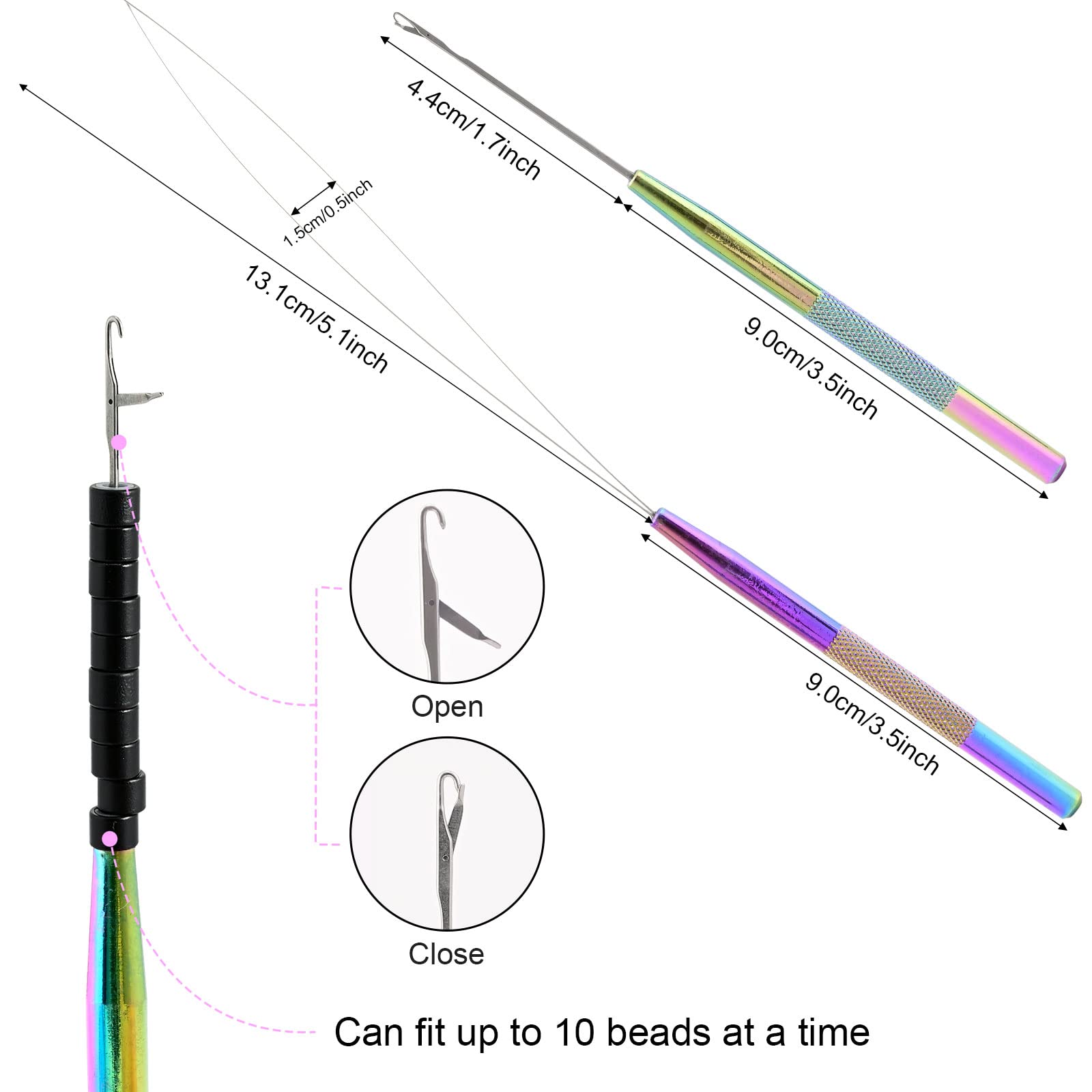NEWISHTOOL loop threader improves grip for threading beads.