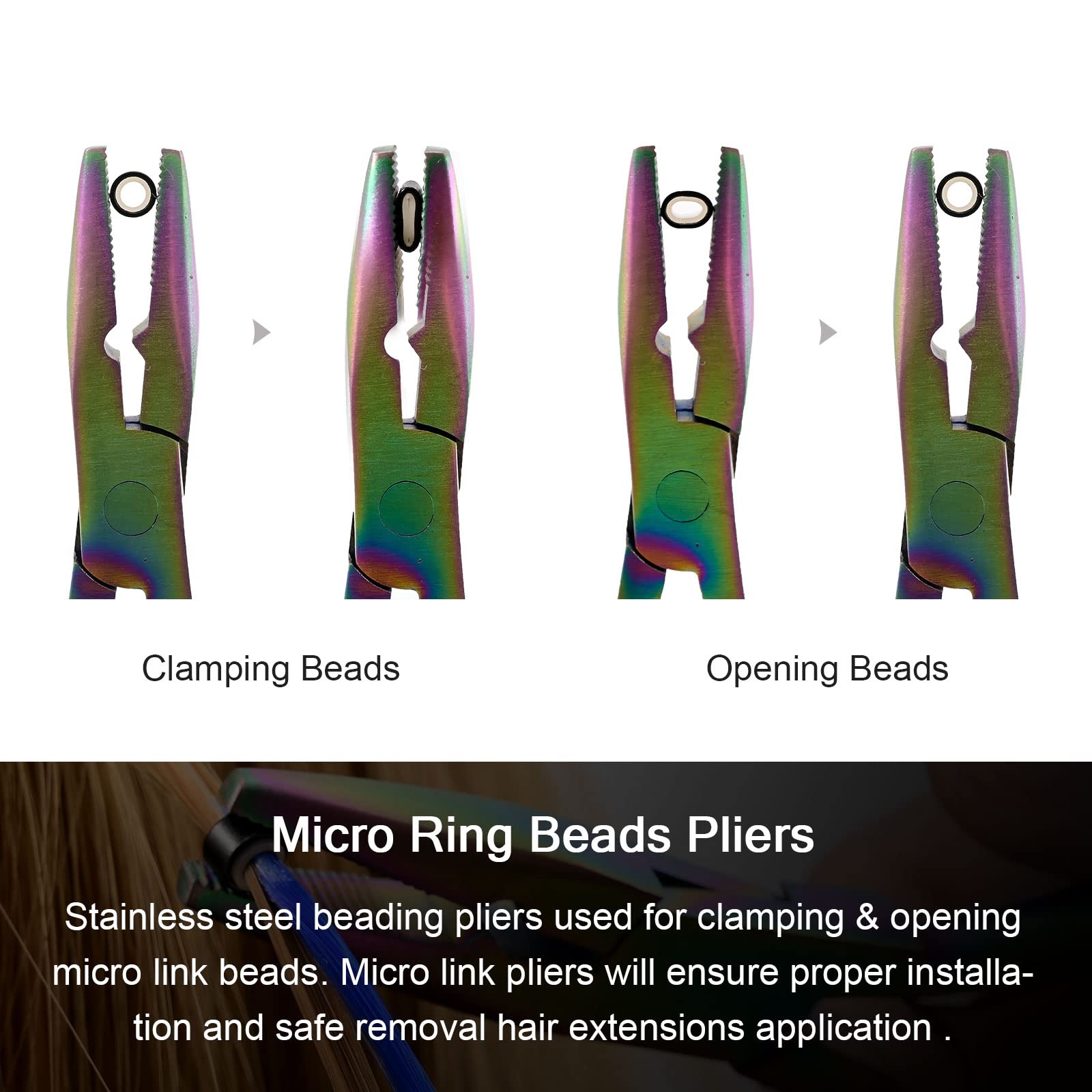 NEWISHTOOL pulling hook assists hair threading with control.