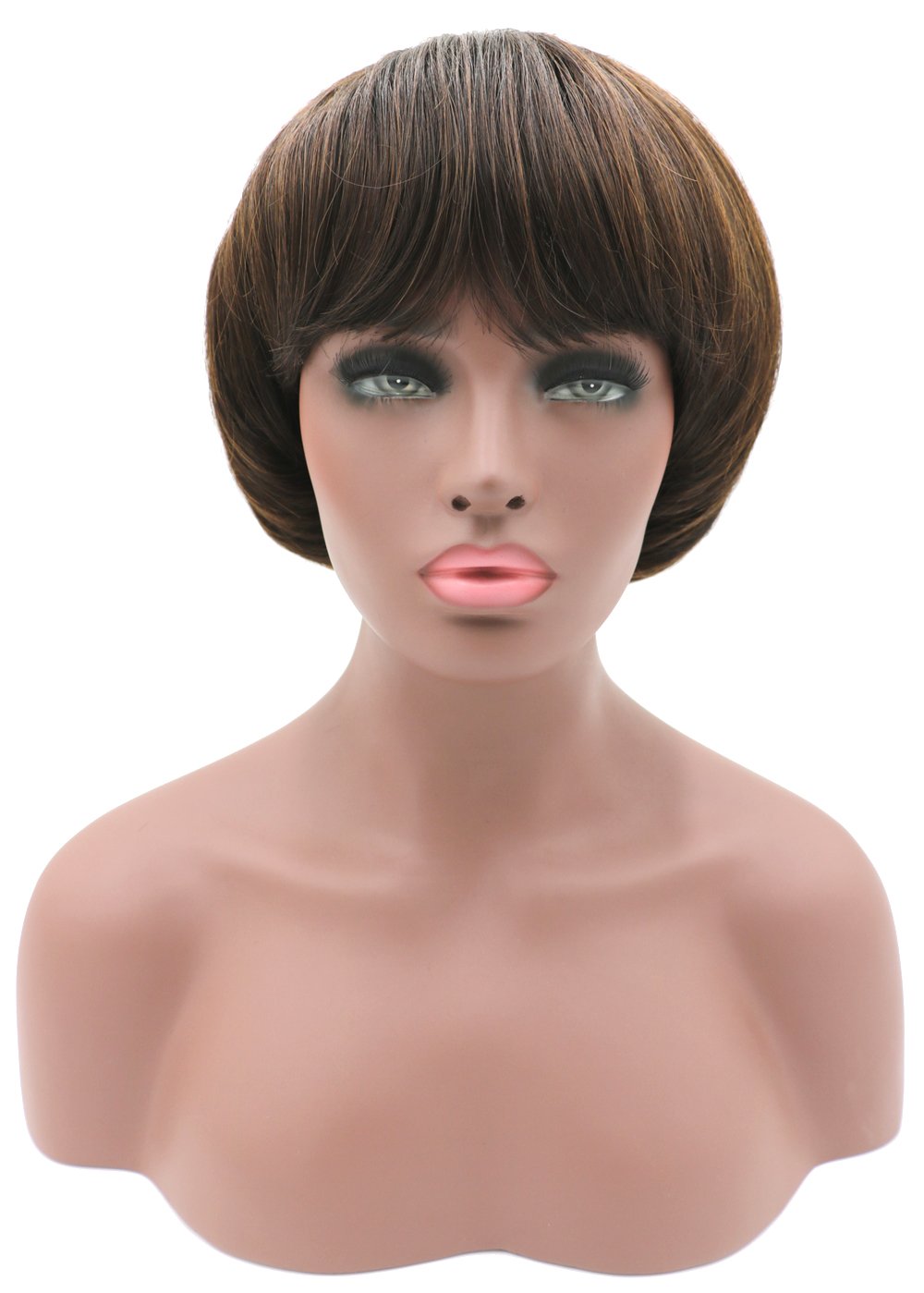 NEWPECK Inside-cap detail on brown wig for secure fit