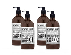 Newport Hand Soap Wild Lavender Pump bottle offers calming aromatherapy during handwashing.