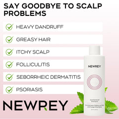 NEWREY shampoo lather demonstrates rapid itch relief for irritated scalps