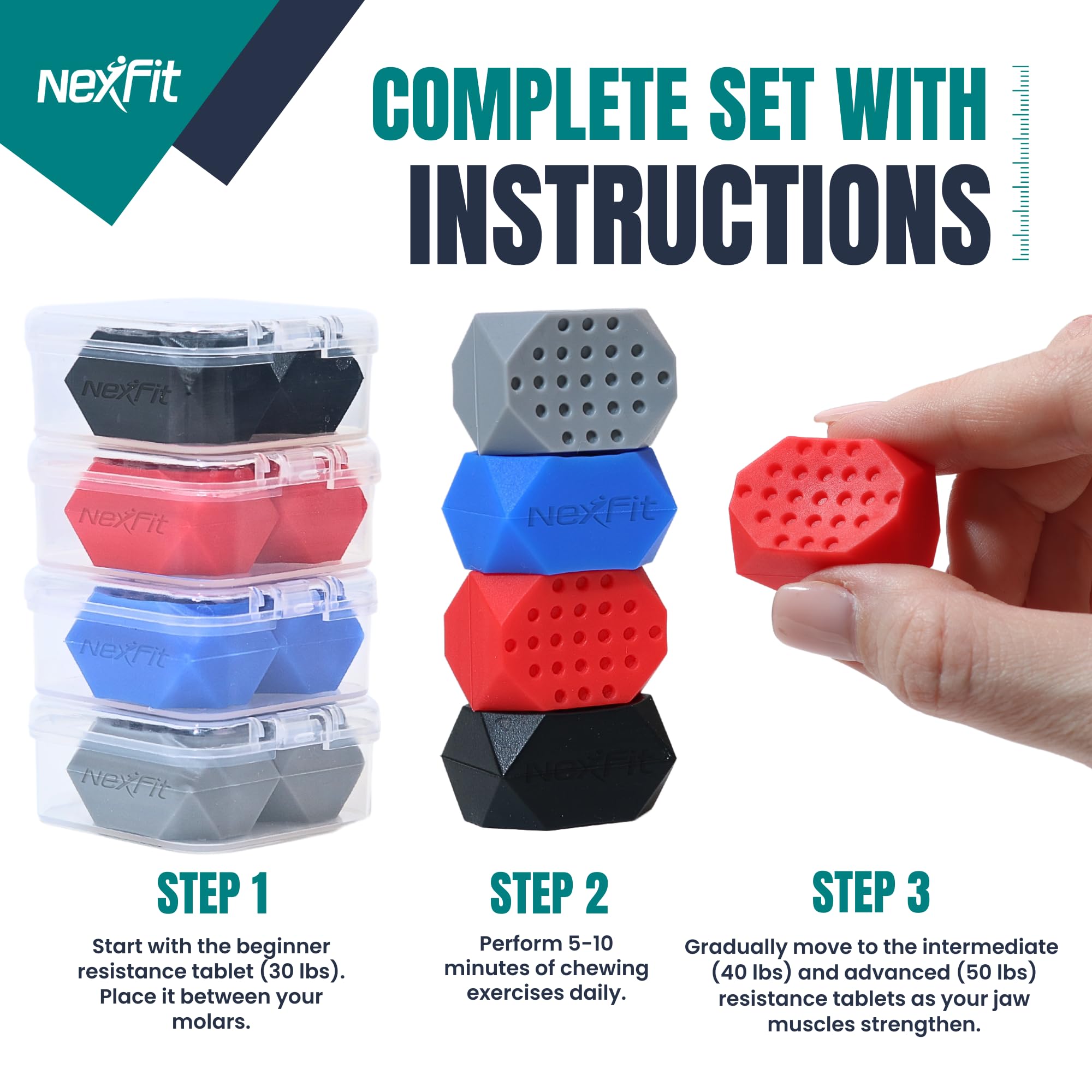 NexFit compact design fits comfortably for discreet on-the-go workouts.