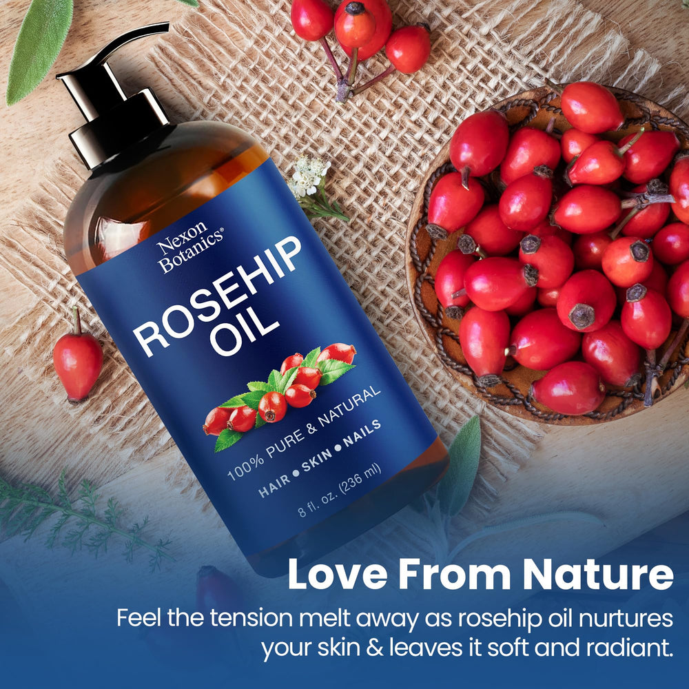 Nexon Botanics Rosehip Oil suitable for all skin types.