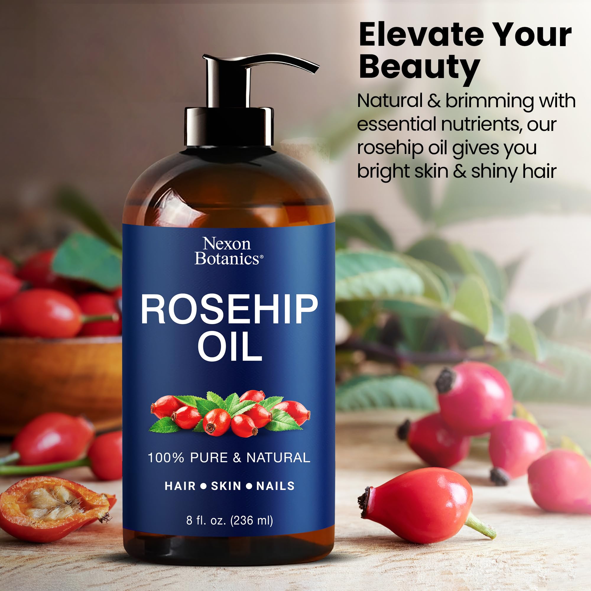 Nexon Botanics Rosehip Oil gua sha use for facial massage.