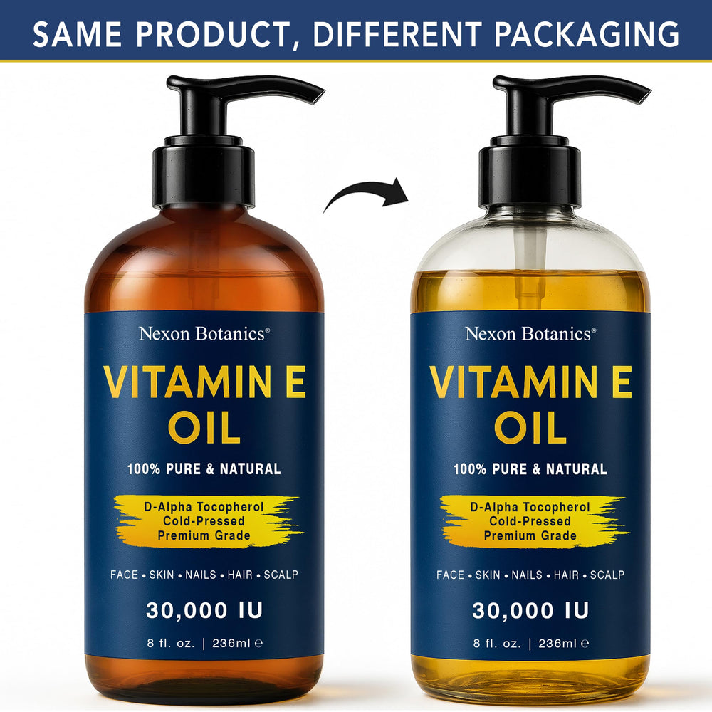 Nexon Botanics Aceite de Vitamina E con textura ligera y absorción rápida.